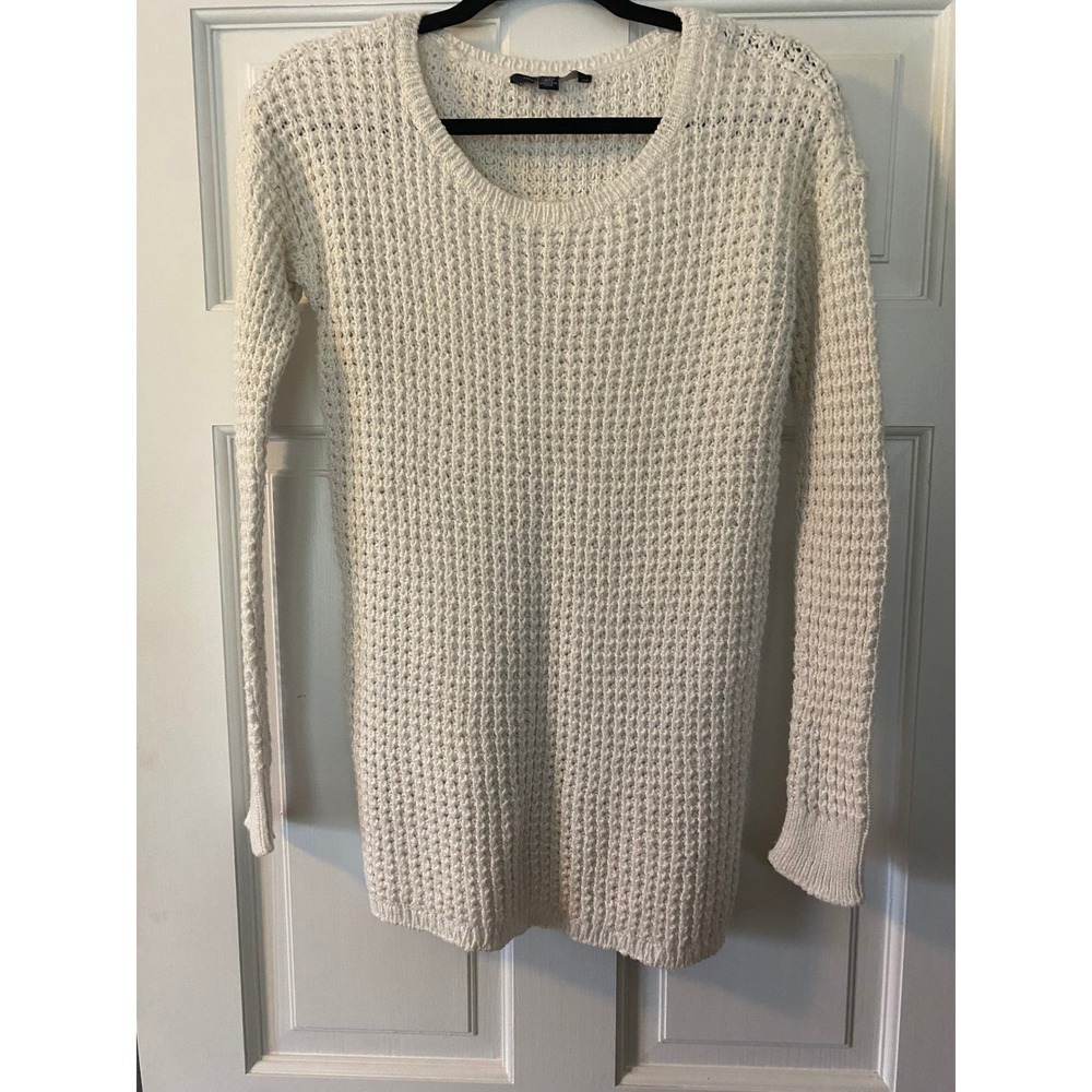 American‎ Eagle Outfitters White Knit Sweater Size S P Pullover Cozy Textured